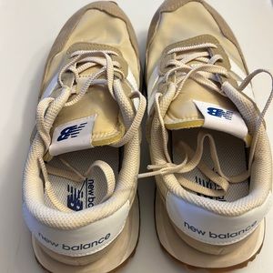 New Balance 237 women’s sneakers.  Beige, tan. Size 8.  Like new.